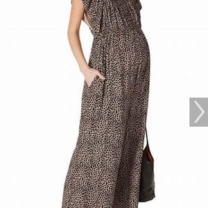 Ingrid and Isabel Maternity Leopard Print Jumpsuit